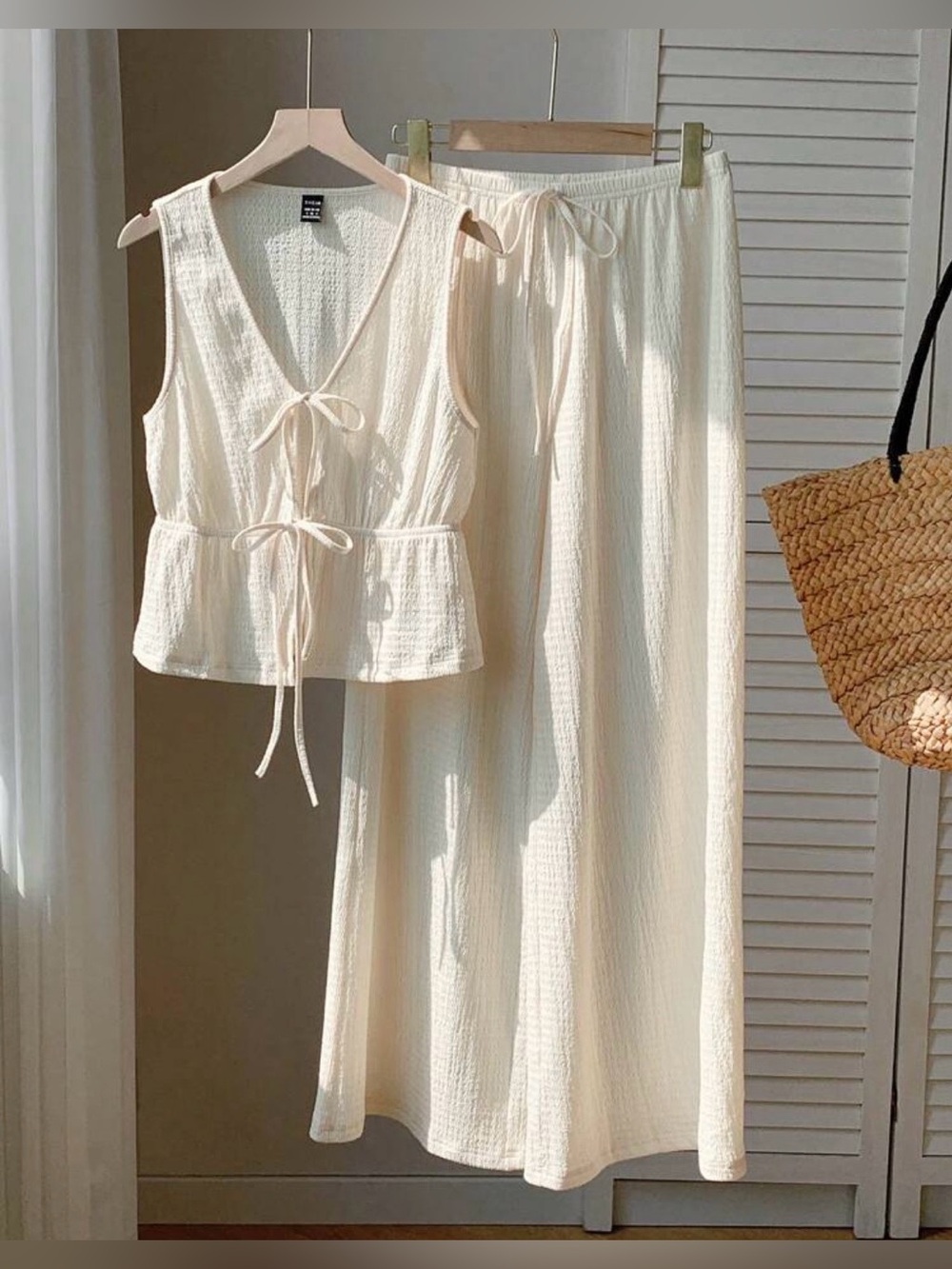 Women’s Light Cream Two Piece Set